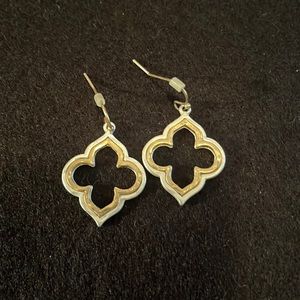 Silver and Gold Dangle Earrings